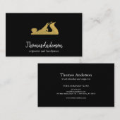 Professionele Custom Black Building Bouw Visitekaartje (Voorkant / Achterkant)