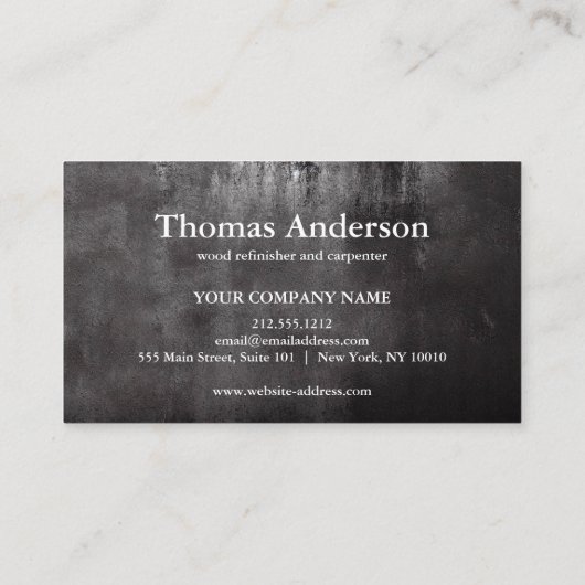 Professionele Custom Black Building Bouw Visitekaartje (Achterkant)