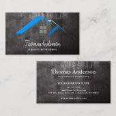 Professionele Custom Black Building Bouw Visitekaartje (Voorkant / Achterkant)