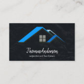 Professionele Custom Black Building Bouw Visitekaartje (Voorkant)