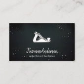 Professionele Custom Black Building Bouw Visitekaartje (Voorkant)