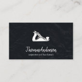 Professionele Custom Black Building Bouw Visitekaartje (Voorkant)