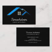 Professionele Custom Black Building Bouw Visitekaartje (Voorkant / Achterkant)