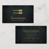 Professionele Custom Black Building Bouw Visitekaartje (Voorkant / Achterkant)