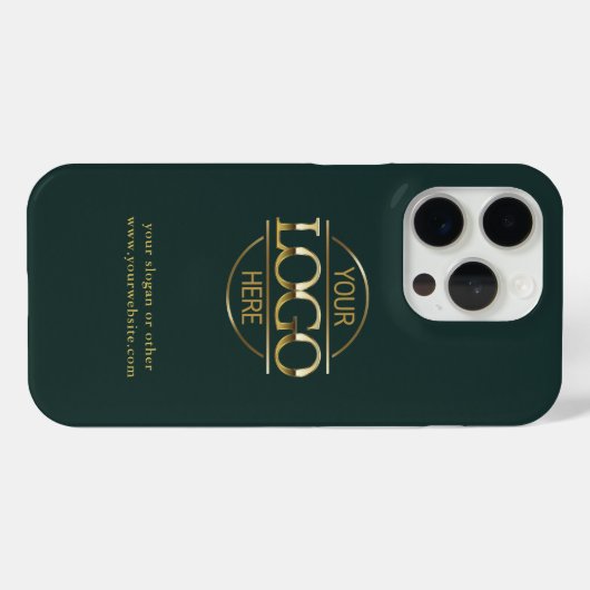 Professionele Custom Business Logo Donkergroen Hoe Case-Mate iPhone Case (Achterkant (horizontaal))