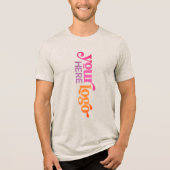 Professionele Custom Business Logo Front Back Prin Tri-Blend Shirt (Voorkant)