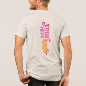 Professionele Custom Business Logo Front Back Prin Tri-Blend Shirt (Achterkant)