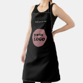 Professionele Custom Business Logo Modern Zwart Schort (Insitu)