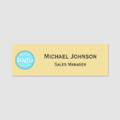 Professionele Custom Business Logo Moderne Medewer Naamplaatje (Voorkant)