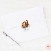 Professionele Custom Chicken Wedding Maaltijd Keuz Ronde Sticker (Envelop)