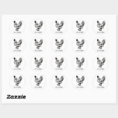 Professionele Custom Chicken Wedding Maaltijd Keuz Ronde Sticker (Vel)