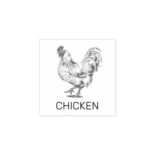 Professionele Custom Chicken Wedding Maaltijd Keuz Rubberstempel (Afrduk)