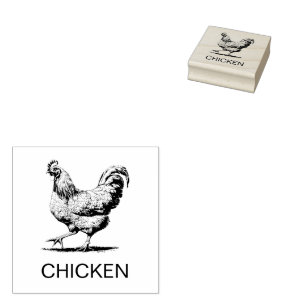 Professionele Custom Chicken Wedding Maaltijd Keuz Rubberstempel