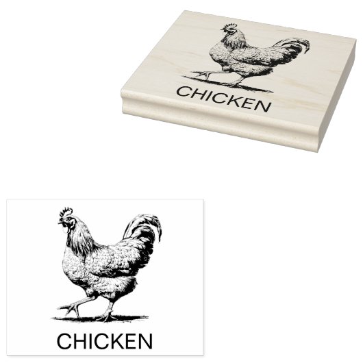 Professionele Custom Chicken Wedding Maaltijd Keuz Rubberstempel (Gestempeld)