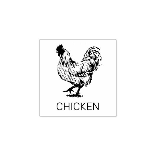 Professionele Custom Chicken Wedding Maaltijd Keuz Rubberstempel (Afrduk)
