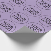 Professionele Custom Company Logo Business Paarse Cadeaupapier (Hoek)