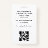 Professionele Custom Logo ID Security Plum Badge (Achterkant)