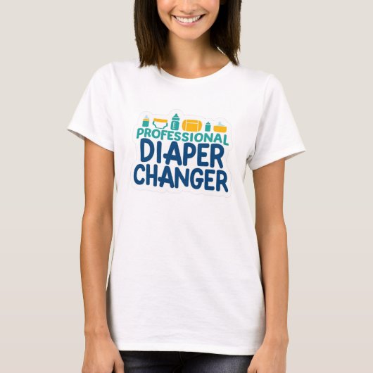 Professionele daiper wisselaar 1 t-shirt (Voorkant)