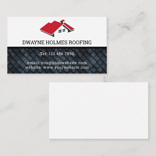 Professionele Dakbedekking Bedrijf Aannemer Visitekaartje (Voorkant / Achterkant)