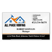 Professionele dakbedekking magnetisch visitekaartje (Voorkant)
