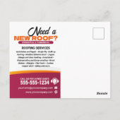 Professionele Dakbedekking Reparaties Installatie  Briefkaart (Achterkant)