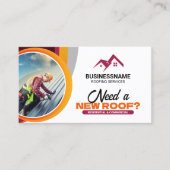 Professionele Dakbedekking Reparaties Installatie Visitekaartje (Voorkant)
