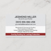 Professionele dakbedekking - Roofer Visitekaartje (Achterkant)