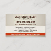 Professionele dakbedekking - Roofer Visitekaartje (Achterkant)