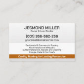 Professionele dakbedekking - Roofer Visitekaartje (Achterkant)