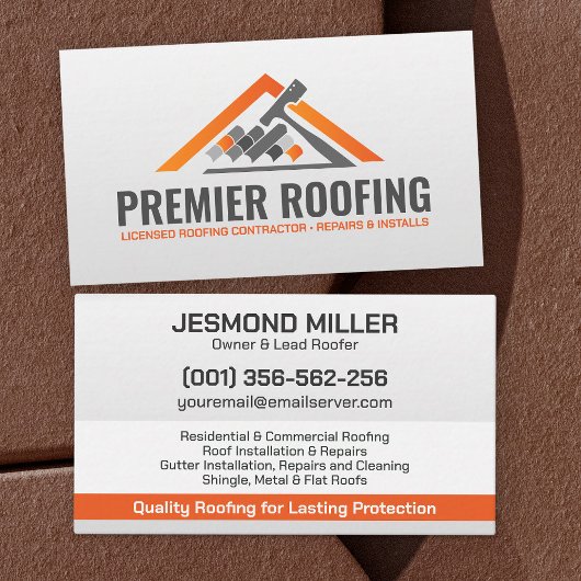 Professionele dakbedekking - Roofer Visitekaartje