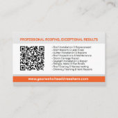 Professionele dakbedekking - Roofer Visitekaartje (Achterkant)