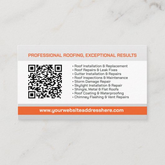 Professionele dakbedekking - Roofer Visitekaartje (Achterkant)