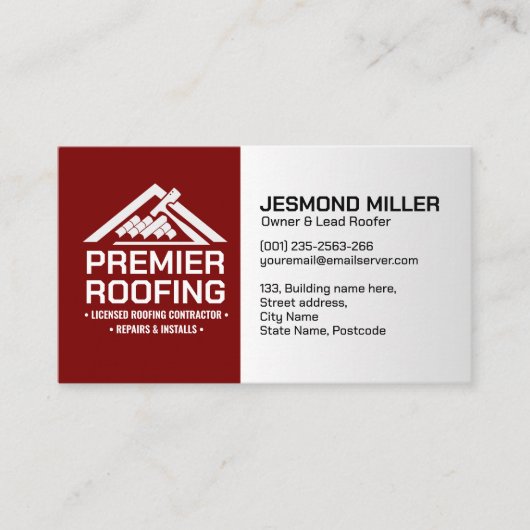 Professionele dakbedekking - Roofer Visitekaartje (Voorkant)