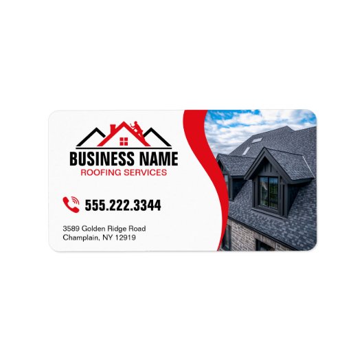Professionele Dakbedekking Services van Red Roofin Etiket (Voorkant)