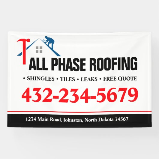 Professionele dakbedekking spandoek (Horizontaal)