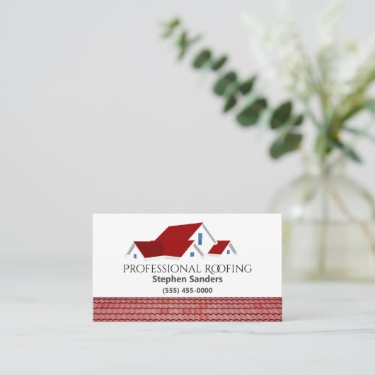 Professionele dakbedekking visitekaartje (Staand voorkant)