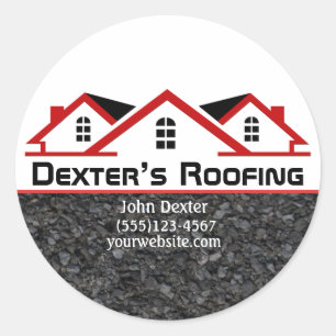 Professionele dakbedekking voor bedrijven die zich ronde sticker