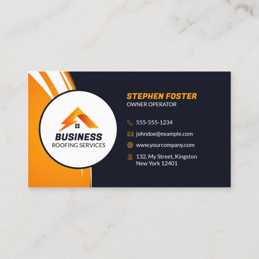 Professionele dakconstructie dakgoot gordels visitekaartje (Achterkant)