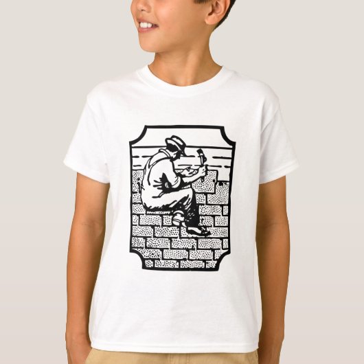 Professionele Dakdekker Constructie Grafiek T-shirt (Voorkant)