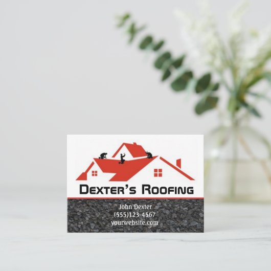 Professionele dakpannen visitekaartje (Staand voorkant)