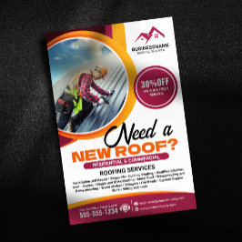 Professionele Dakreparatie Installatie Dienstverle Flyer