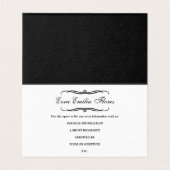 Professionele damast gevouwen herinneringskaart kaart (Binnenkant ongevouwen)