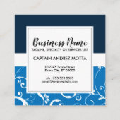 professionele damesanker vierkante visitekaartje (Achterkant)