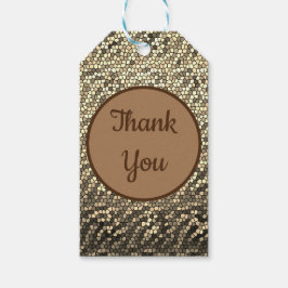 Professionele dank aan de bruine Tegel Pattern Mos Cadeaulabel