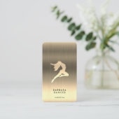 Professionele danser Elegante Gouden Choreograaf Visitekaartje (Staand voorkant)