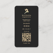 Professionele danser Elegante Gouden Choreograaf Visitekaartje (Achterkant)