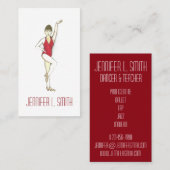 Professionele danseres lerarenchoreograaf visitekaartje (Voorkant / Achterkant)