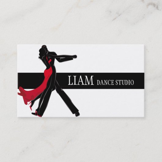 Professionele Dansinstructeur, Lessen, Studio Visitekaartje (Voorkant)