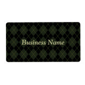 Professionele Dark Argyle bedrijfslabels Etiket (Voorkant)