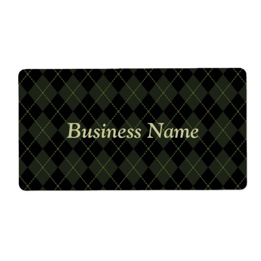 Professionele Dark Argyle bedrijfslabels Etiket (Voorkant)